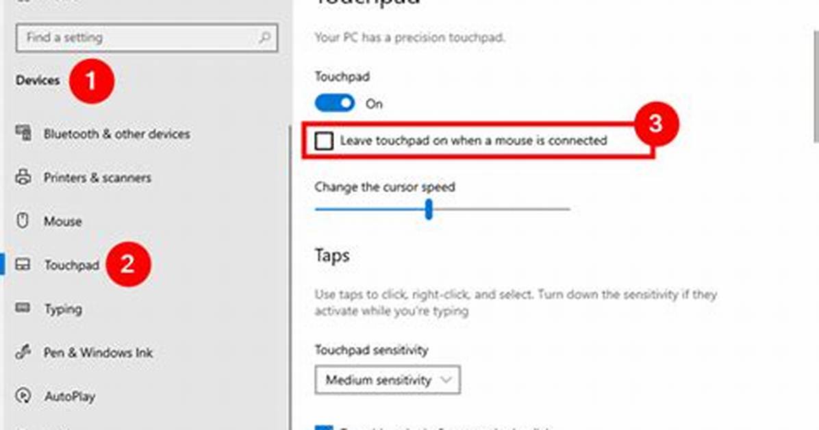 Quick Answer: Disable Touchpad When Mouse Is Connected Windows 7?