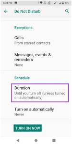 Quick Answer: Do Not Disturb Automatically Turns on Android?
