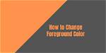 Quick Answer: How Do I Change Foreground Color to Transparent in Photoshop?