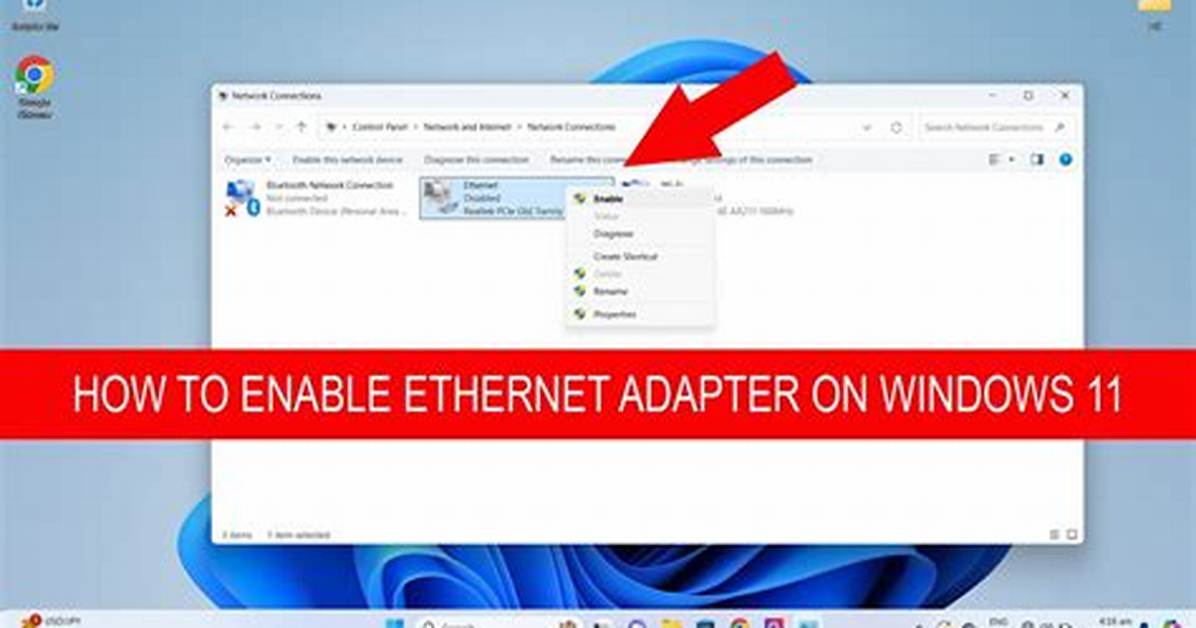 Quick Answer: How Do I Enable Ethernet on Windows 10?