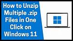 Quick Answer: How Do I Unzip Multiple Files in Windows 10?