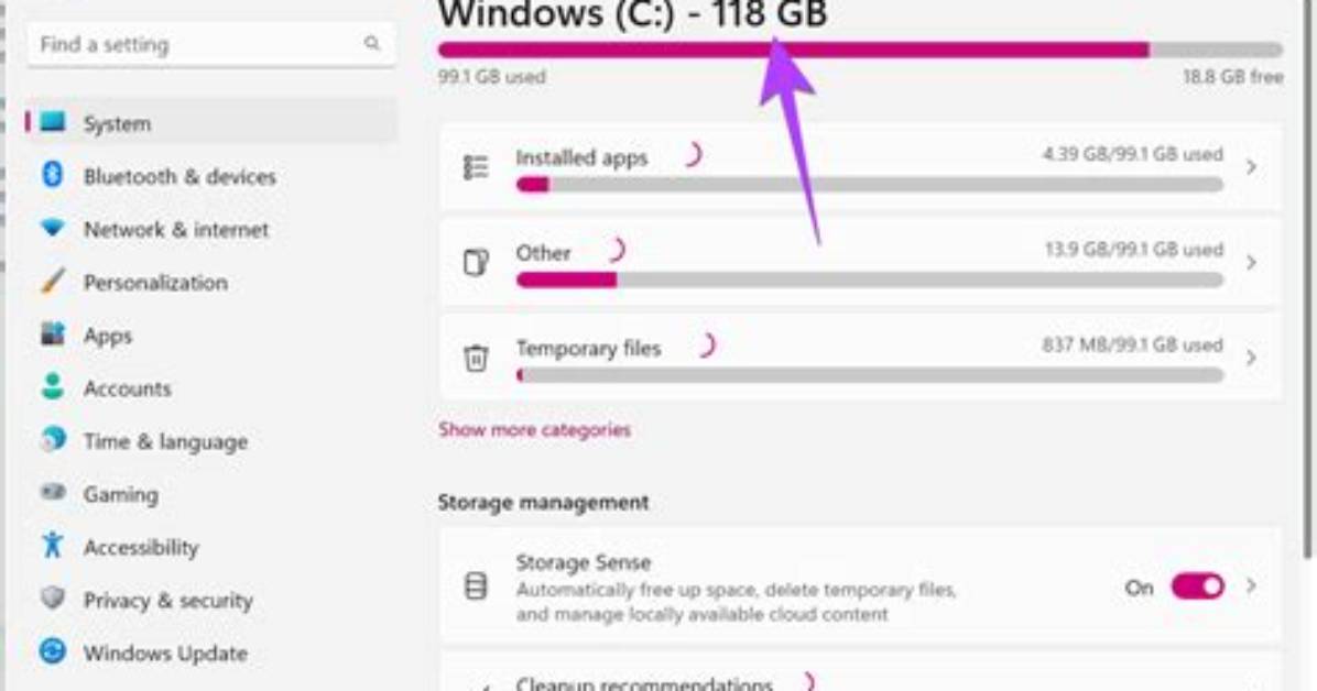Quick Answer: How Much Storage Does Windows Xp Use?