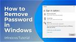 Quick Answer: How to Remove Computer Password Windows 10?