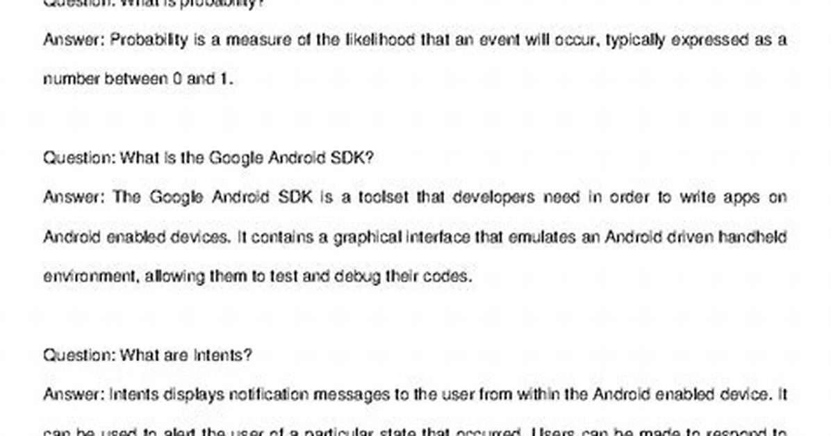 Quick Answer: What Composes a Typical Android Application Project?