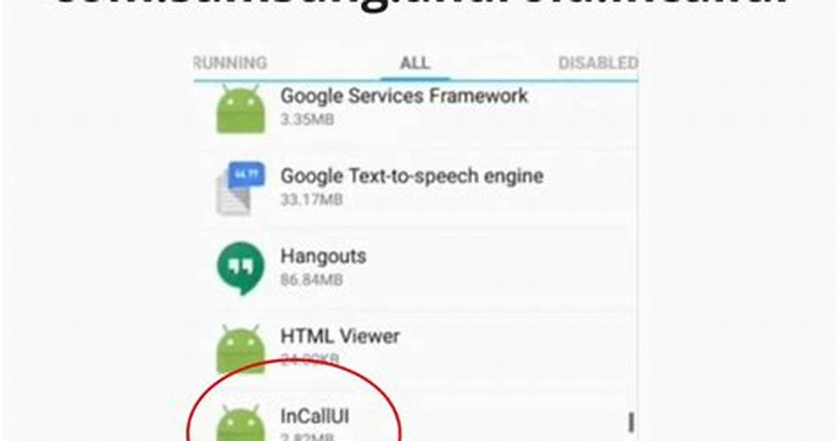 Quick Answer: What Does Com Android Incallui Mean?