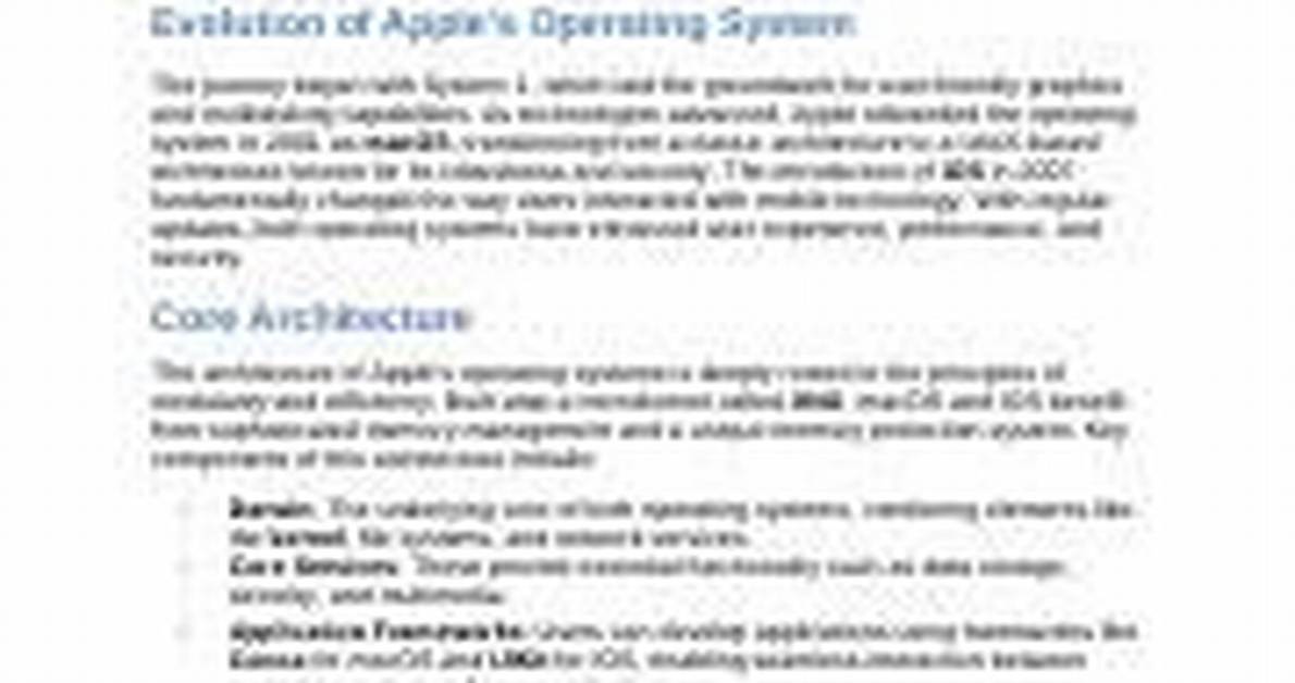 Quick Answer: What Is Apple Operating System?