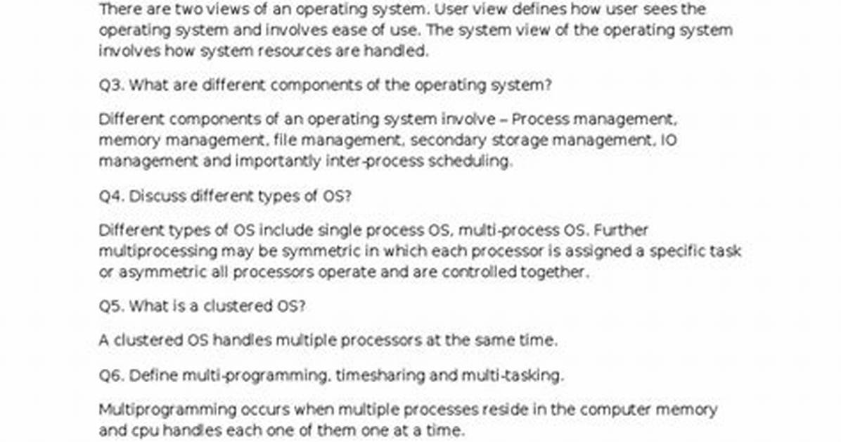 Quick Answer: What Is Operating System and Its Types?