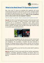 Quick Answer: Which Tv Operating System Is Best?