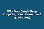 Quick Answer: Why Does Google Sync Keep Pausing