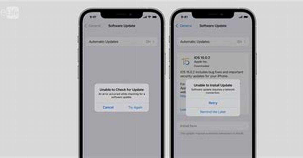 Quick Answer: Why Won't Ios 10 Install?