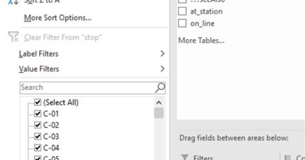 Quickly Select Multiple Fields from "Pivottable Field List"