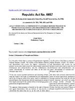 Ra 6657 Summary