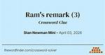 Ram's Remark