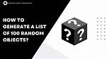 Random Object Generator in Javascript