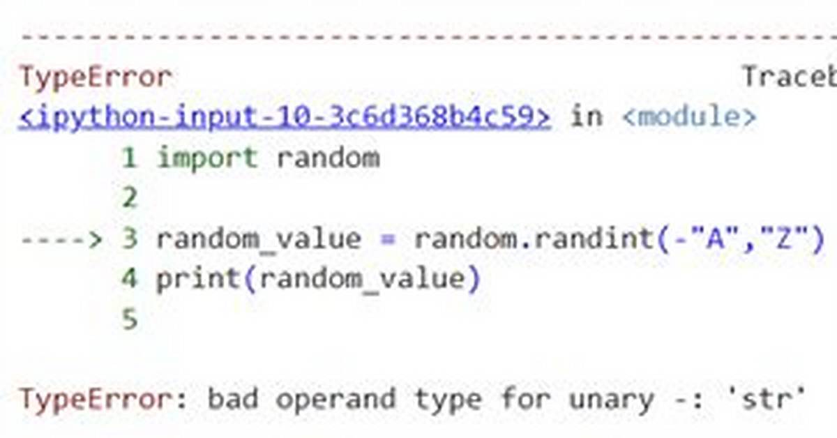 Random. Randint Error