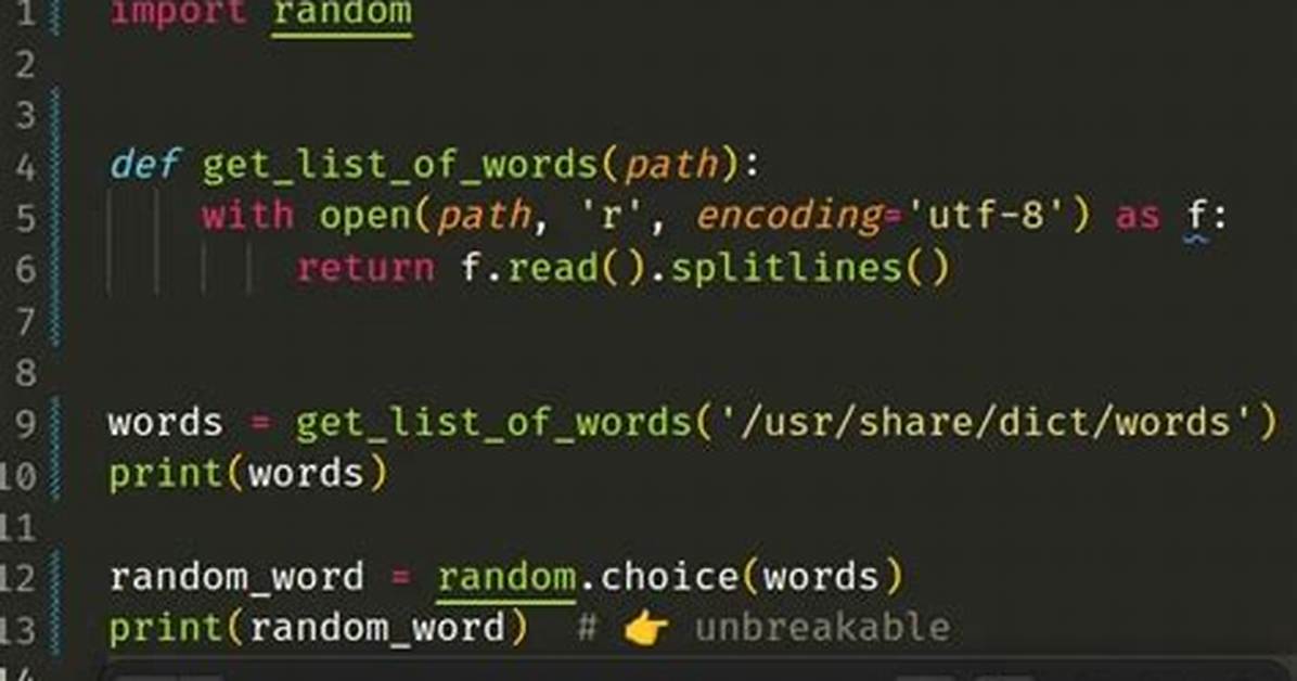 Random Word Generator- Python