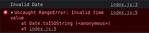 Rangeerror: Invalid Time Value
