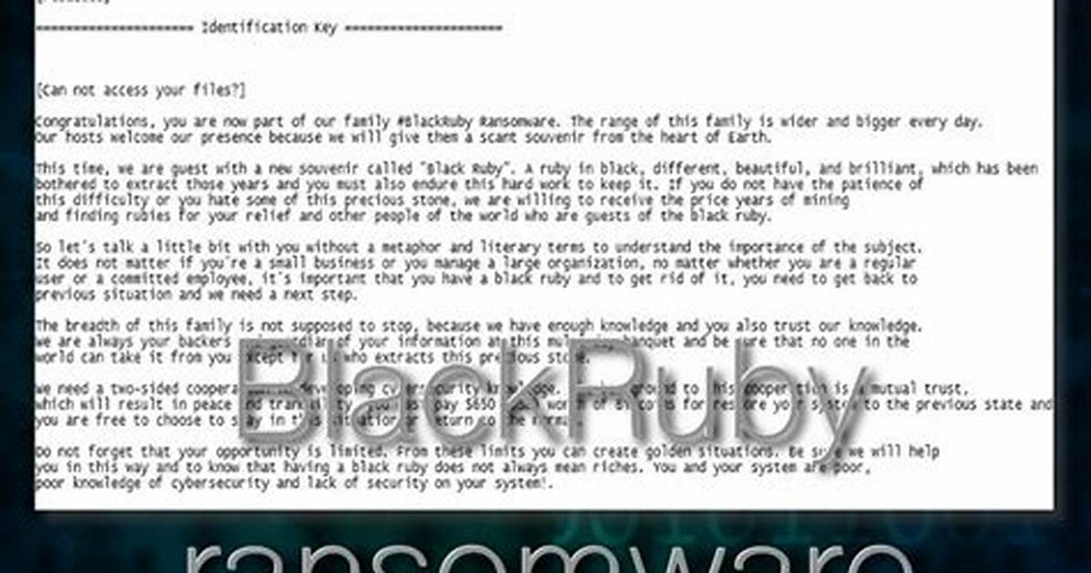 Ransom. Blackruby