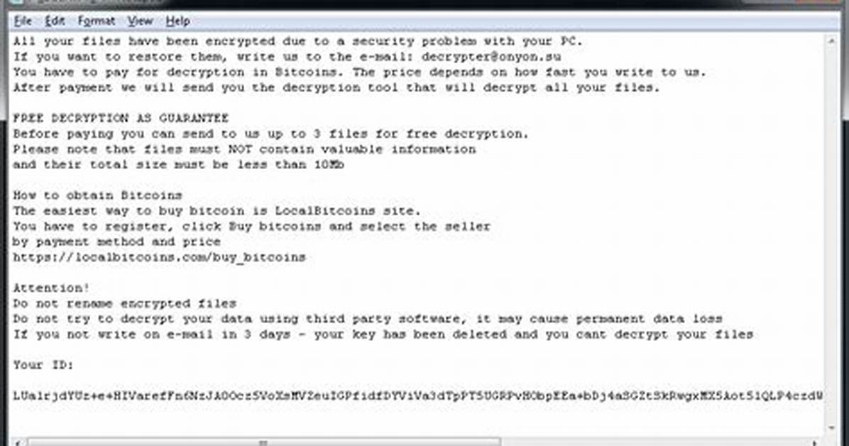 Ransom. Btcware. Generic