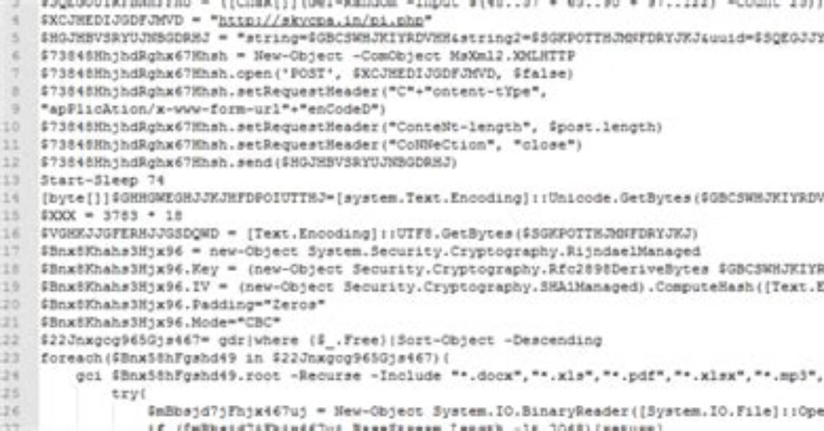 Ransom: Powershell/Powerware. A
