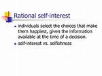 Rational Self Interest