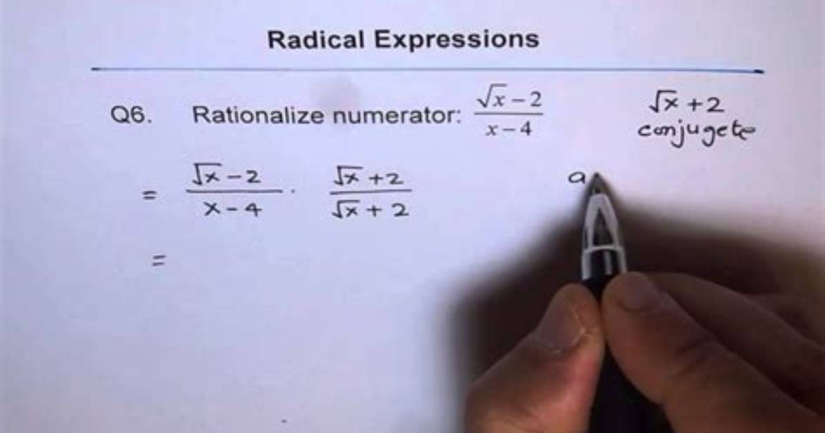 Rationalize the Numerator