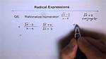Rationalize the Numerator
