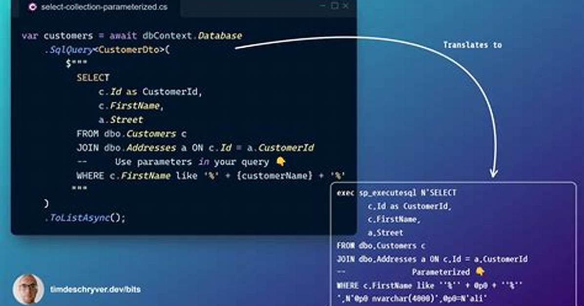 Raw Sql Query Without Dbset - Entity Framework Core