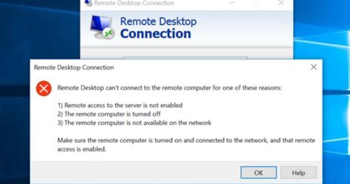 Rdp to Computer from Same Computer Fails. Why?