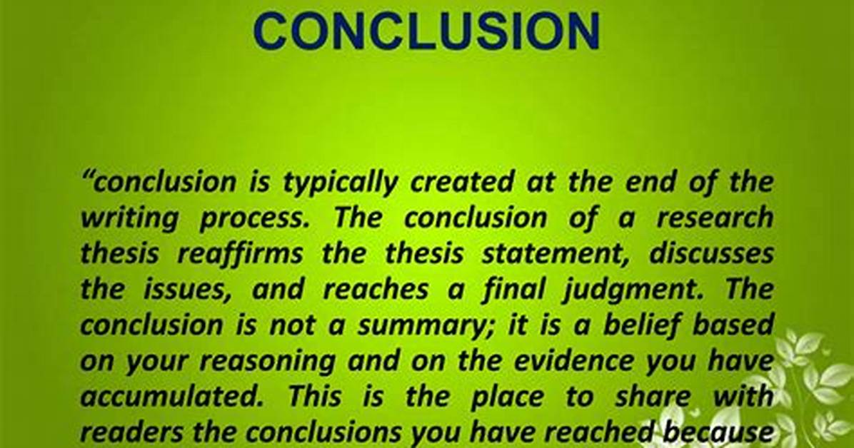 Reached a Conclusion