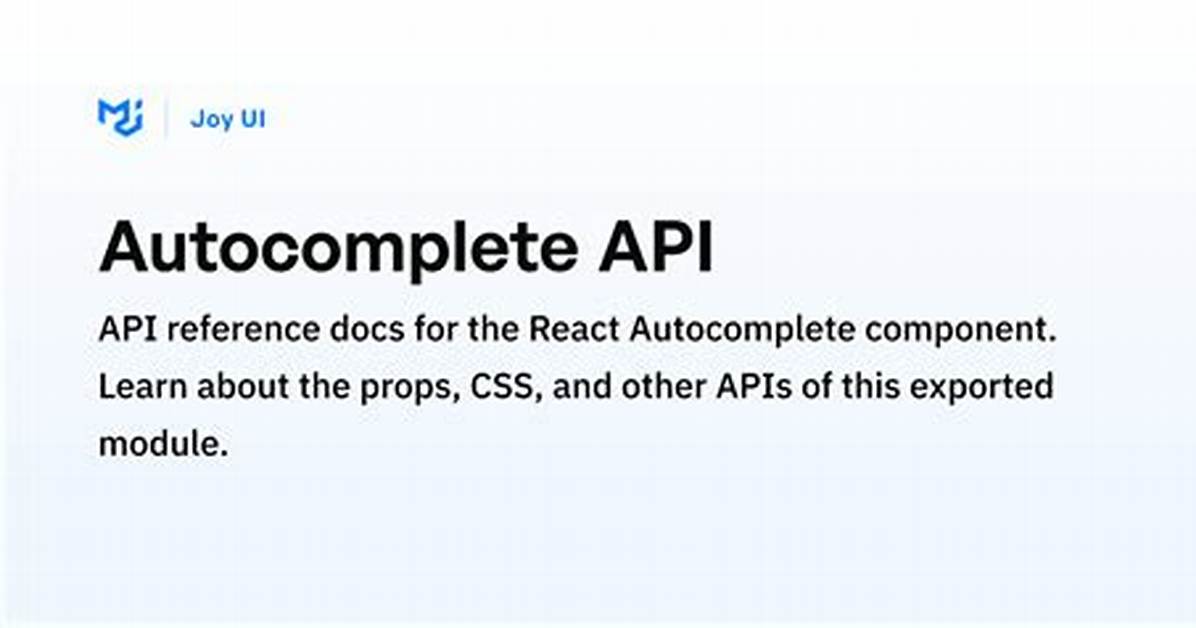 React - Autocomplete Calling Api