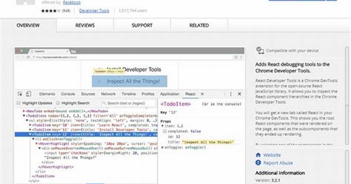 React Developer Tools Chrome