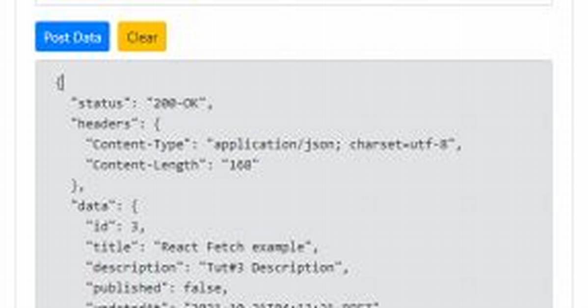 React Fetch Post Request