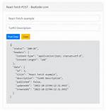 React Fetch Post Request
