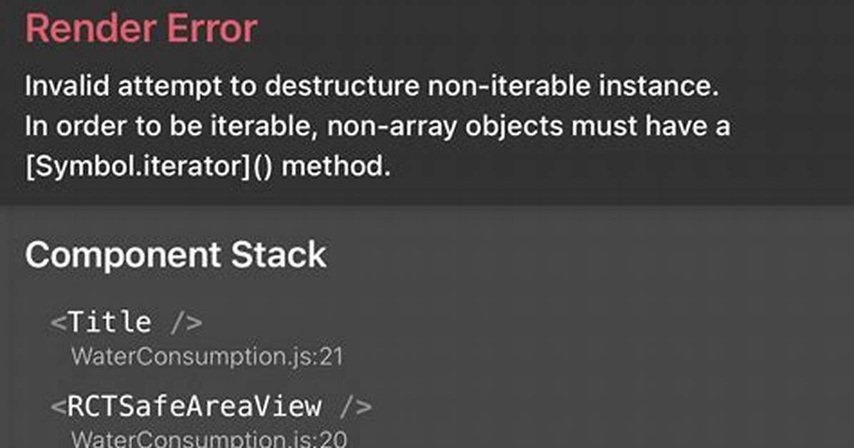 React Js Error: Invalid Attempt to Destructure Non-Iterable Instance