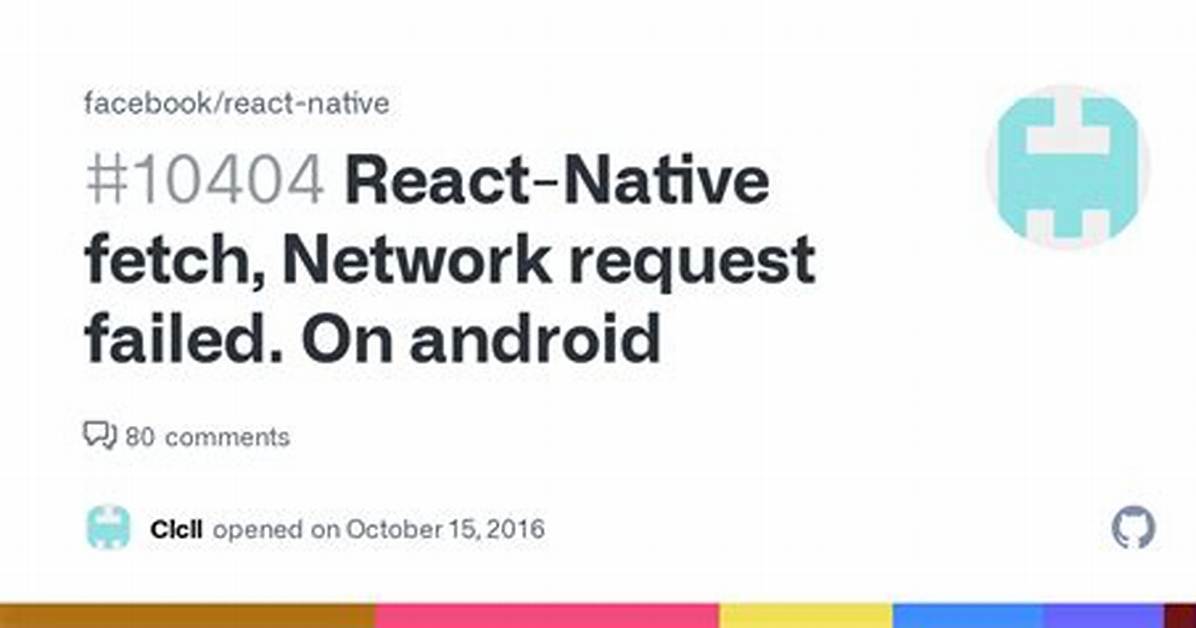 React Native Fetch() Network Request Failed
