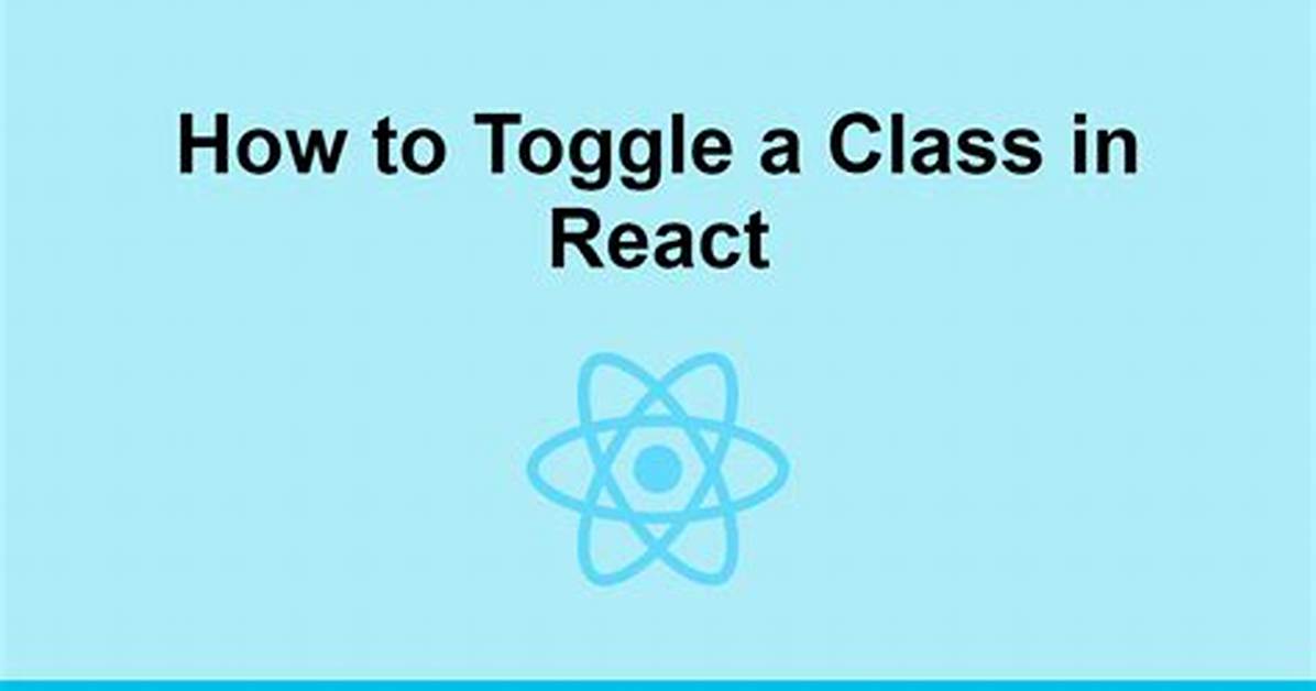 React - Toggle Class Onclick