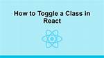 React - Toggle Class Onclick