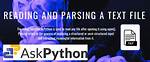 Read Text File and Parse in Python