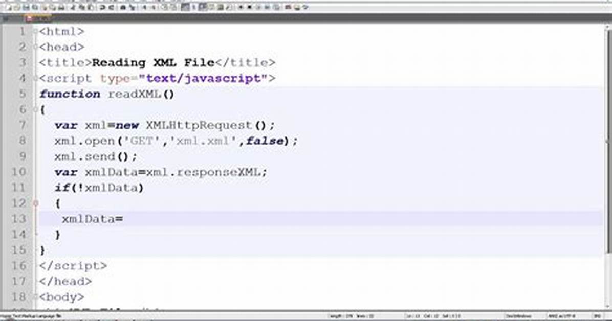Read Xml File Using Javascript