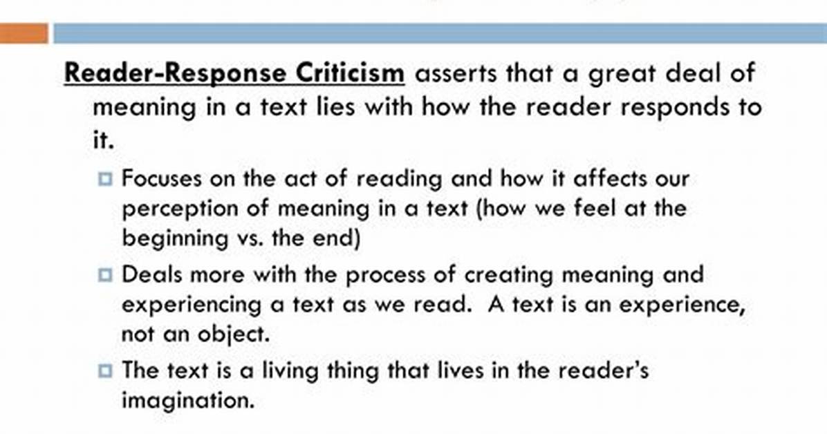 Reader Response Approach