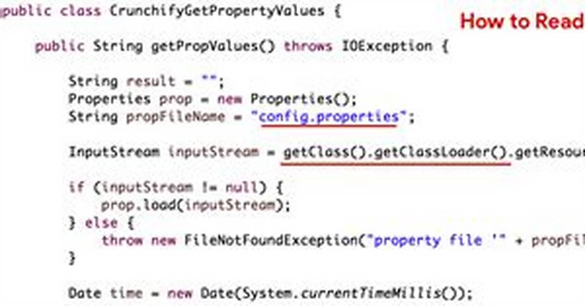 Reading Properties File in Java