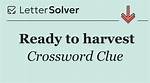 Ready to Harvest Crossword Clue Newsday 4 Letters Answer