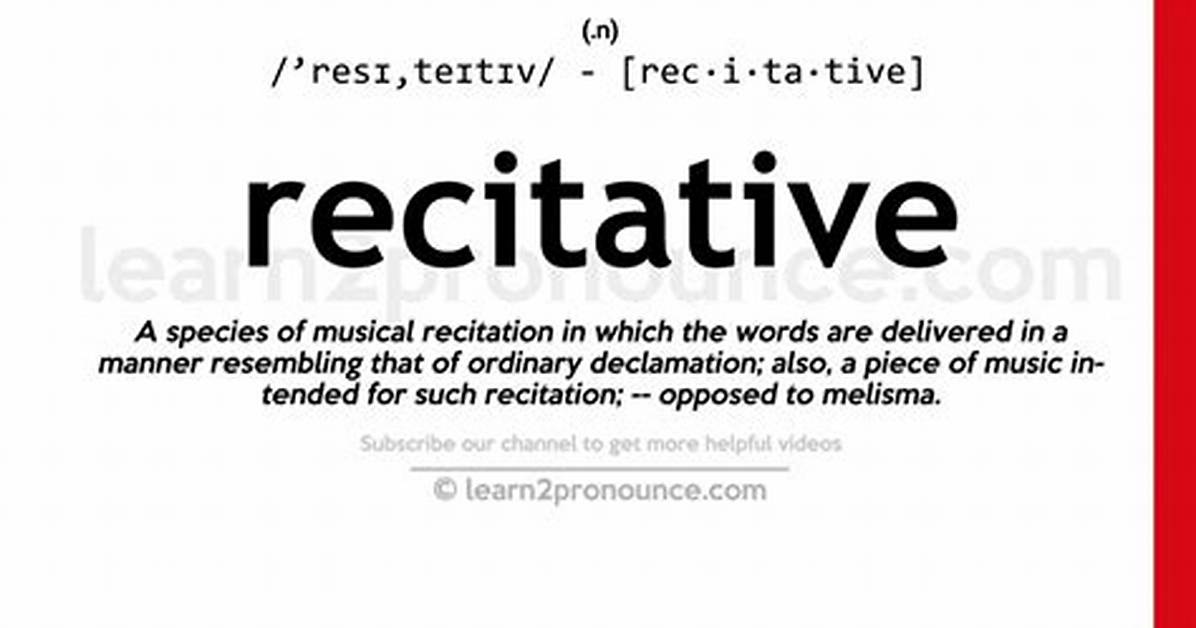 Recitative Definition
