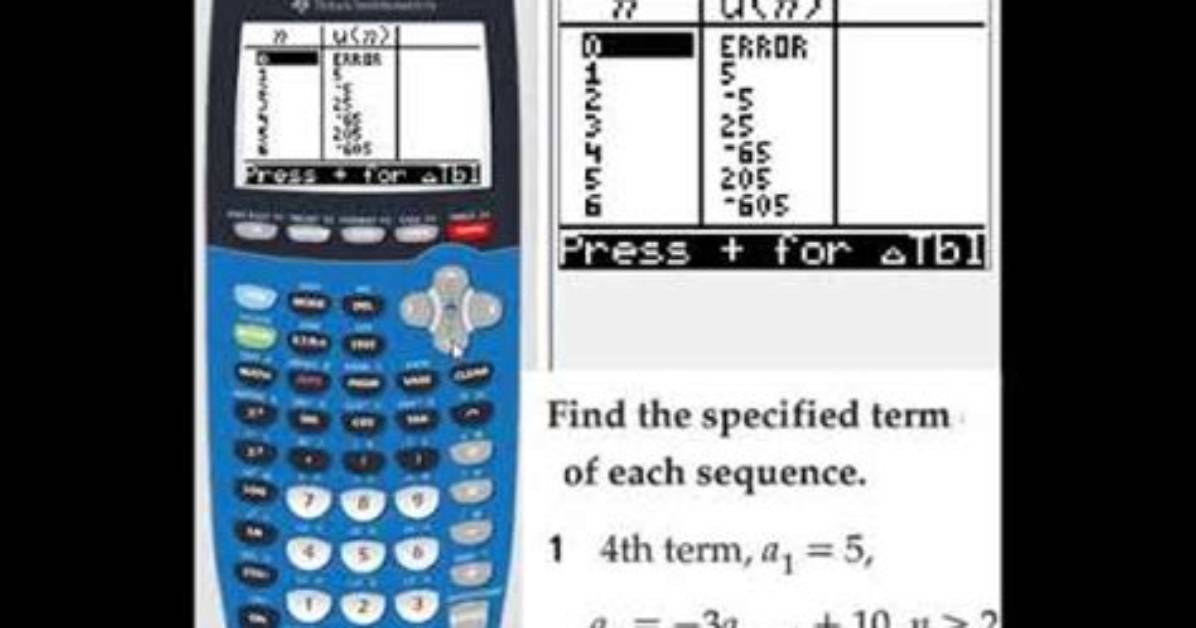 Recursive Sequence on Ti 84