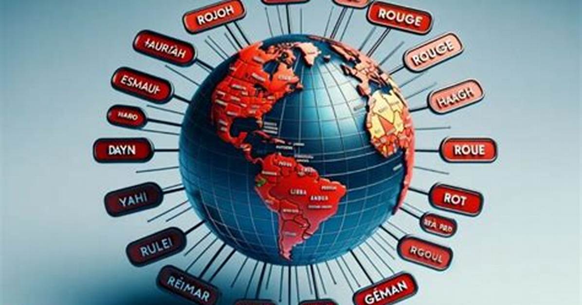 Red in Different Languages