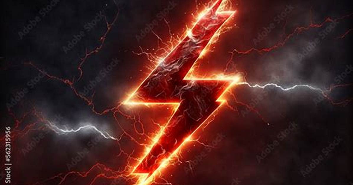 Red Lightning Bolt