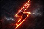 Red Lightning Bolt