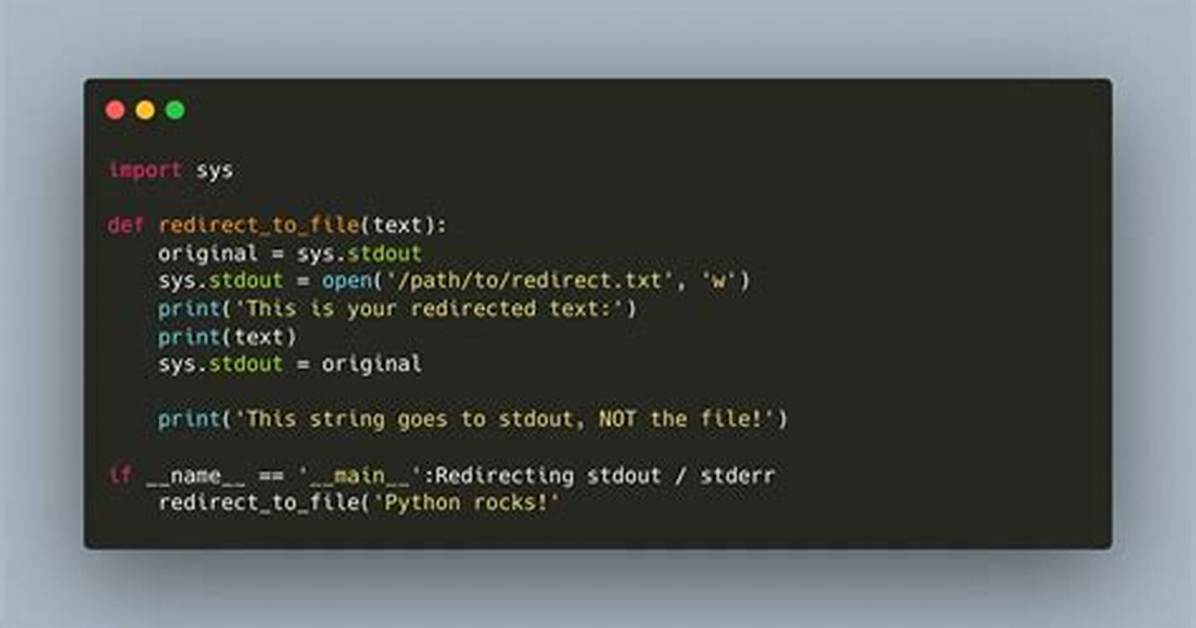 Redirect Stdout to a File in Python?