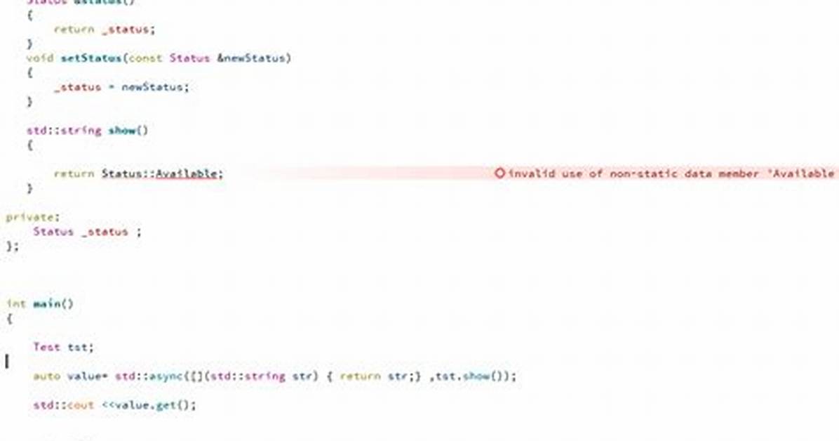 Reference to Non-Static Member Function Must Be Called